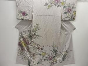 アンティーク　菊模様一つ紋着物